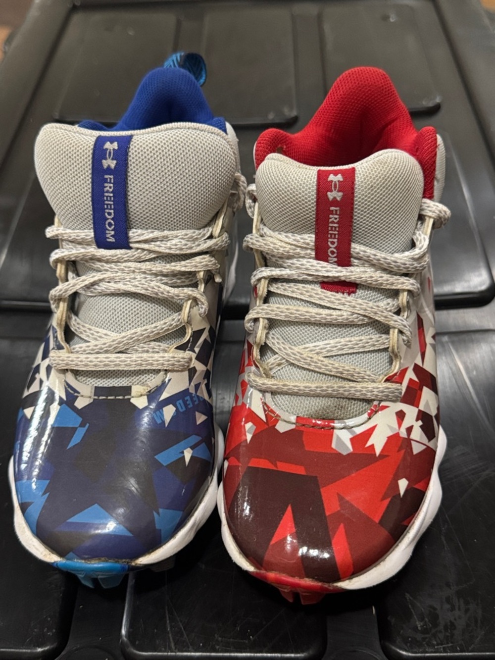 Under Armour Kids Freedom cleats - Red & Blue